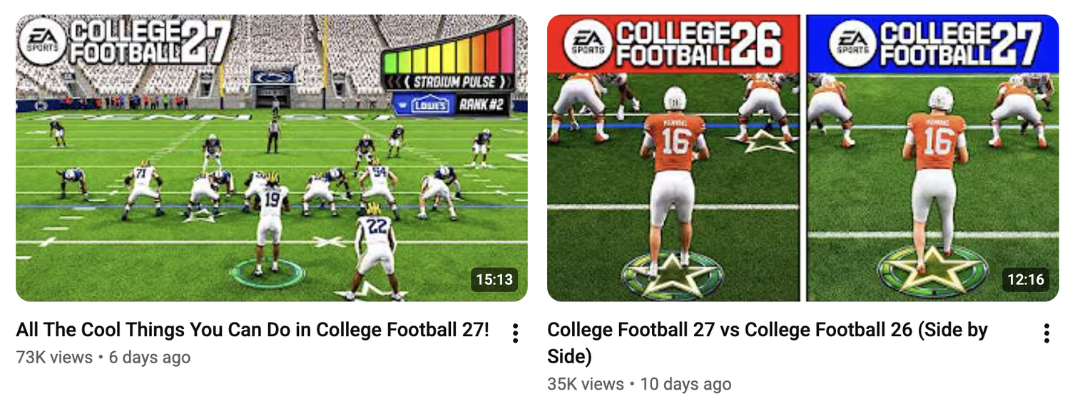 Civil videos after, 73K and 35K views