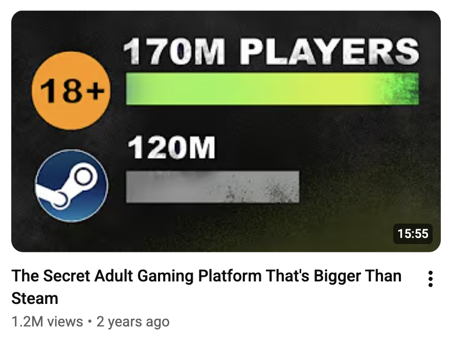 The Secret Adult Gaming Platform, 1.2M views