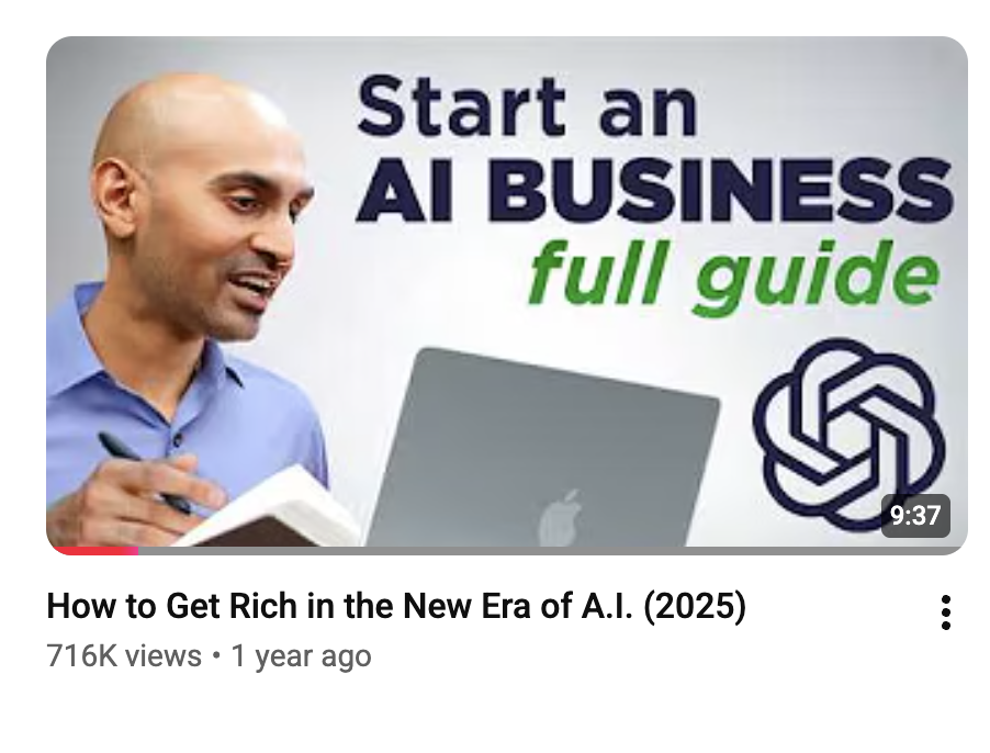 How to Get Rich in the New Era of A.I., 716K views